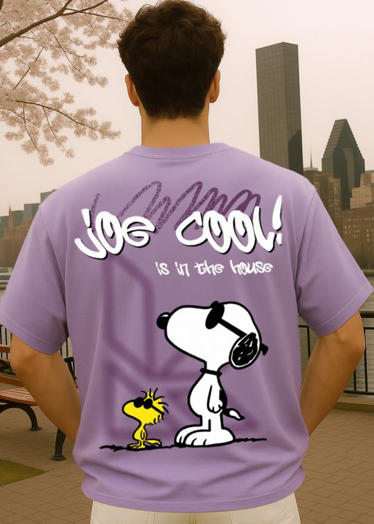 Snoopy Joe Cool Lilac Premium Men Oversized T-shirt