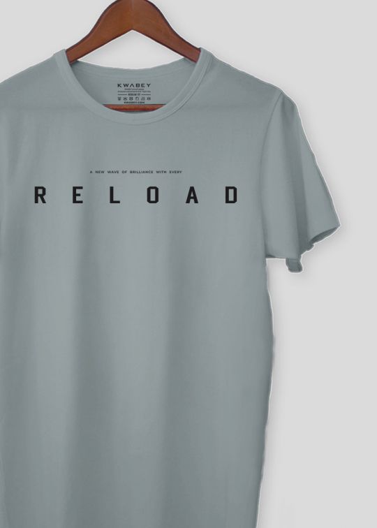 Reload Ultimate Grey Half Sleeve T-shirt For Men