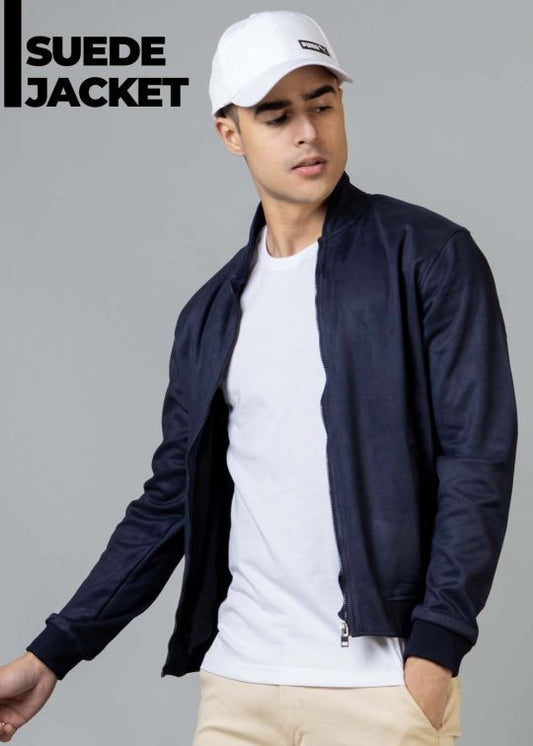 Premium Suede Navy Jacket For Men
