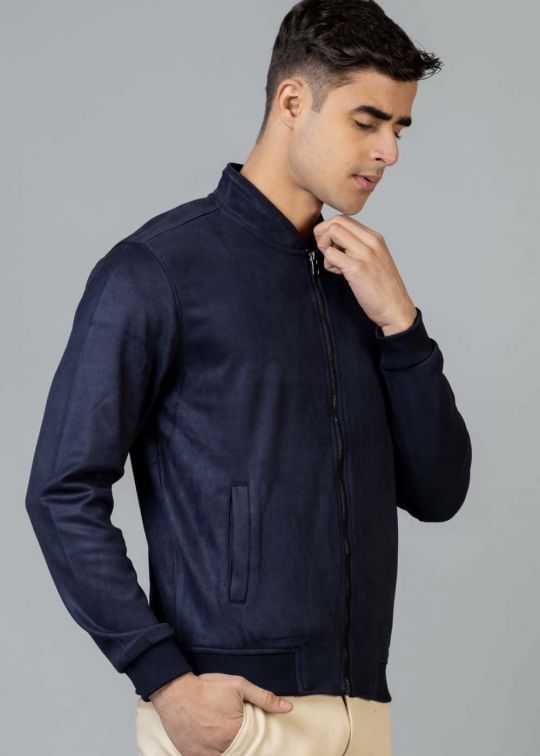 Premium Suede Navy Jacket For Men