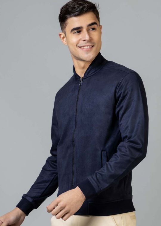 Premium Suede Navy Jacket For Men