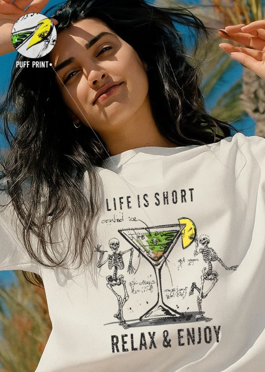 Life is Short Premium Egg Shell Oversized T-shirt For Women