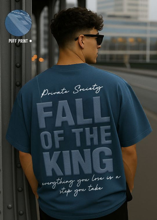 Fall of the King Premium Denim Oversized T-shirt For Men