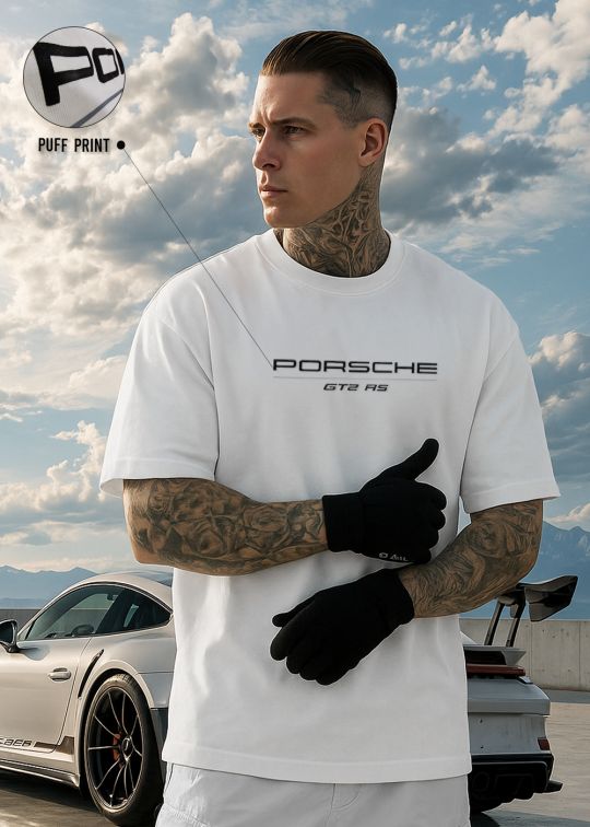Porsche GT2 RS Premium Egg Shell Oversized T-shirt For Men