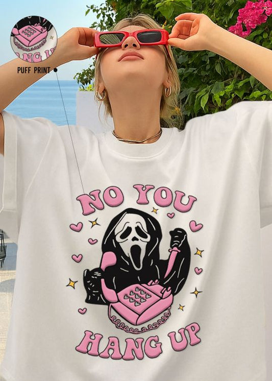 No You Hang Up Premium Egg Shell Oversized T-shirt For Women