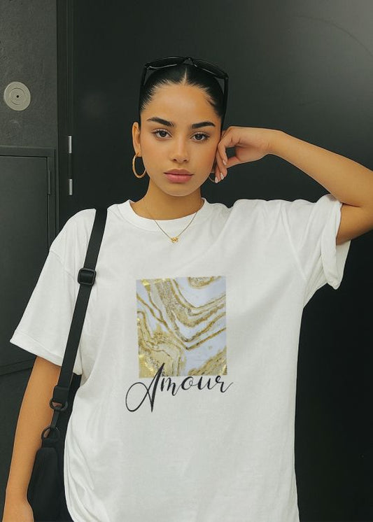 Amour Egg Shell Oversized T-shirt For Women