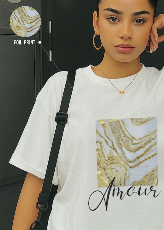 Amour Egg Shell Oversized T-shirt For Women