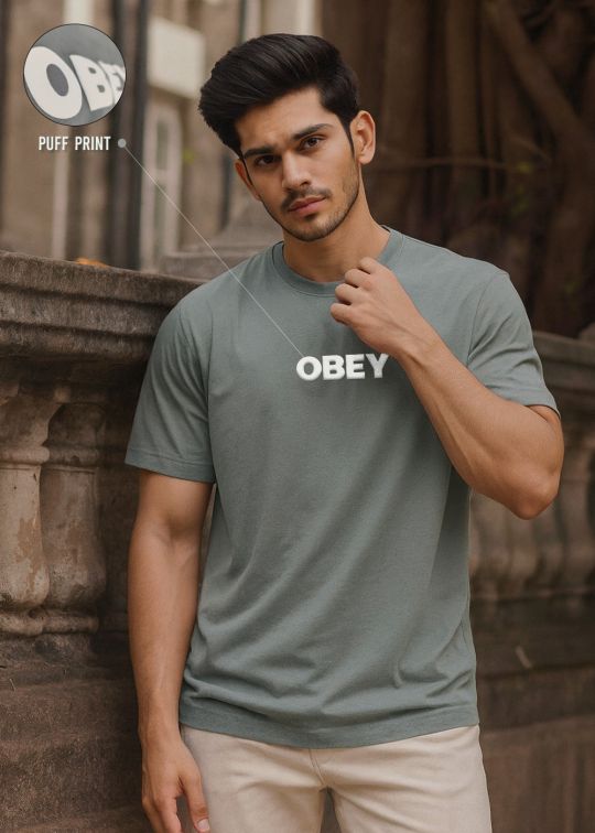 Obey Ultimate Grey Half Sleeve T-shirt For Men