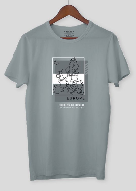 Timeless Europe Ultimate Grey Half Sleeve T-shirt For Men