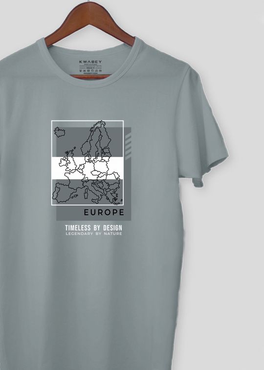 Timeless Europe Ultimate Grey Half Sleeve T-shirt For Men