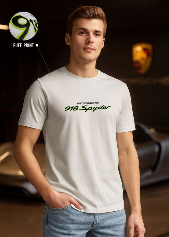 Porsche 918 Spyder Half Sleeve T-shirt For Men