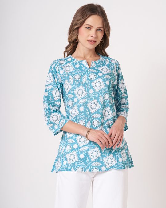 Firozi Short Kurti For Women
