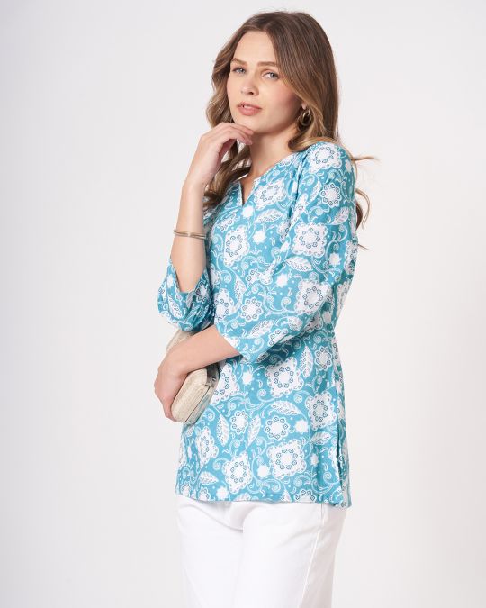 Firozi Short Kurti For Women
