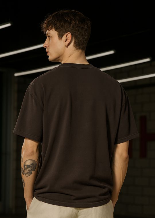 Vernichten Premium Coffee Oversized T-shirt For Men