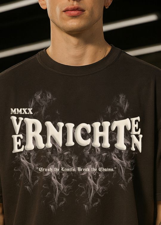 Vernichten Premium Coffee Oversized T-shirt For Men