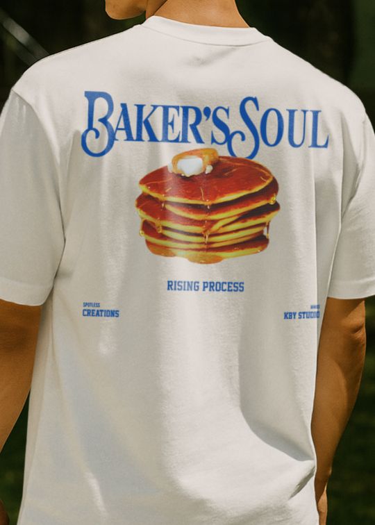 Bakers's Soul Premium Egg Shell Oversized T-shirt For Men
