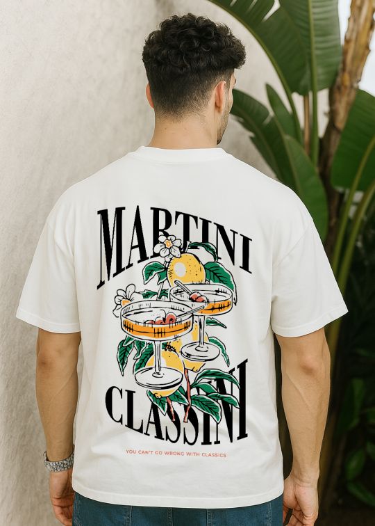 Martini Classini Premium Egg Shell Oversized T-shirt For Men