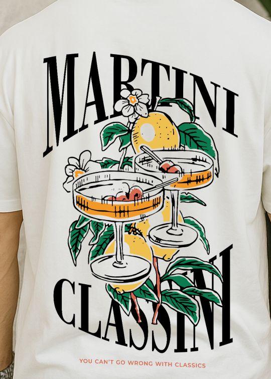 Martini Classini Premium Egg Shell Oversized T-shirt For Men
