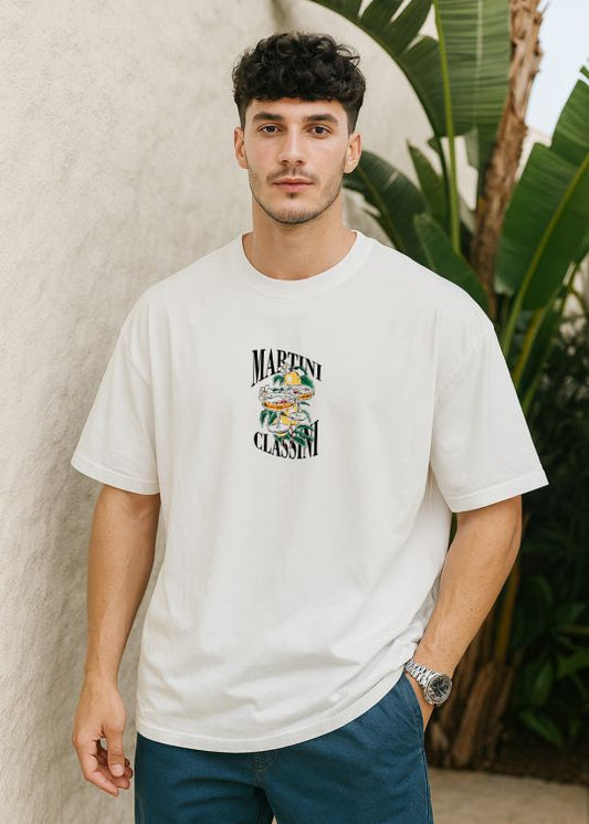 Martini Classini Premium Egg Shell Oversized T-shirt For Men