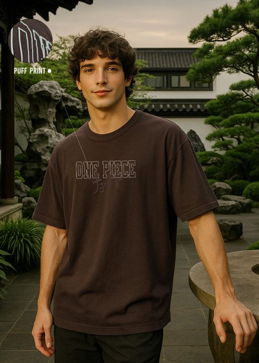 One Piece Straw Hat Crew Premium Coffee Oversized T-shirt For Men