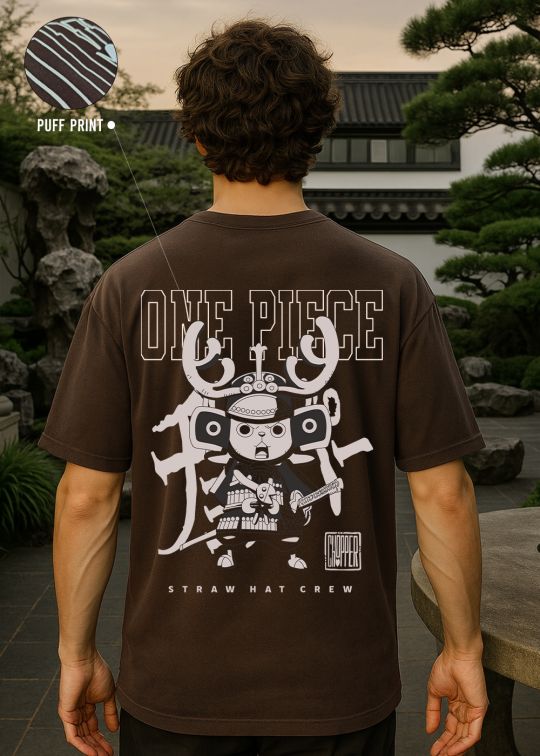 One Piece Straw Hat Crew Premium Coffee Oversized T-shirt For Men