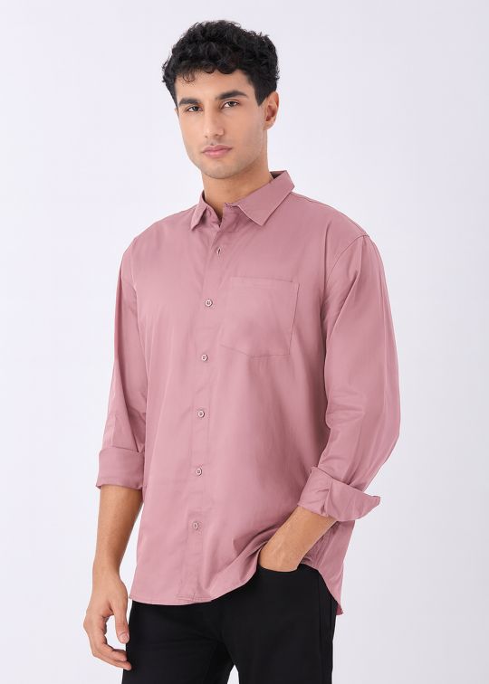 Men's Classic Pink Cotton Casual Shirt