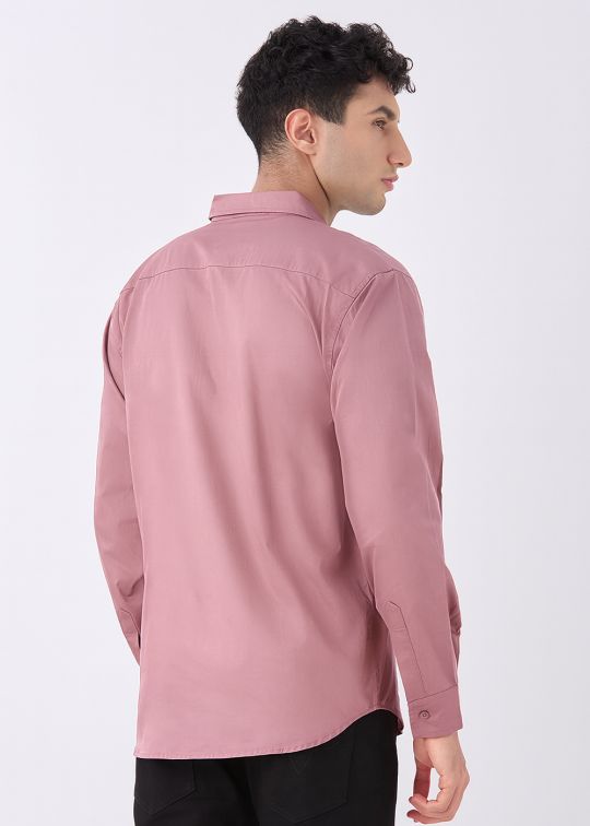 Men's Classic Pink Cotton Casual Shirt