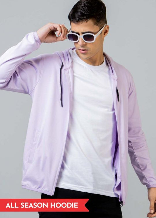 All Season Lilac Hoodie Sweatshirt For Men