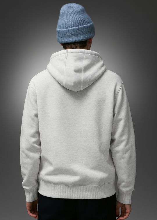 Men Campy Melange Relaxed Fit Hoodie With Kangaroo Pocket