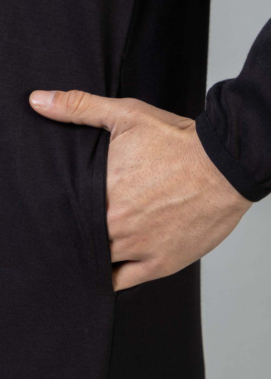 All Season Black Hoodie Sweatshirt For Men