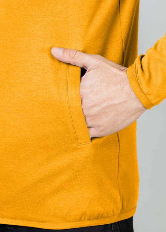 All Season Mustard Hoodie Sweatshirt For Men