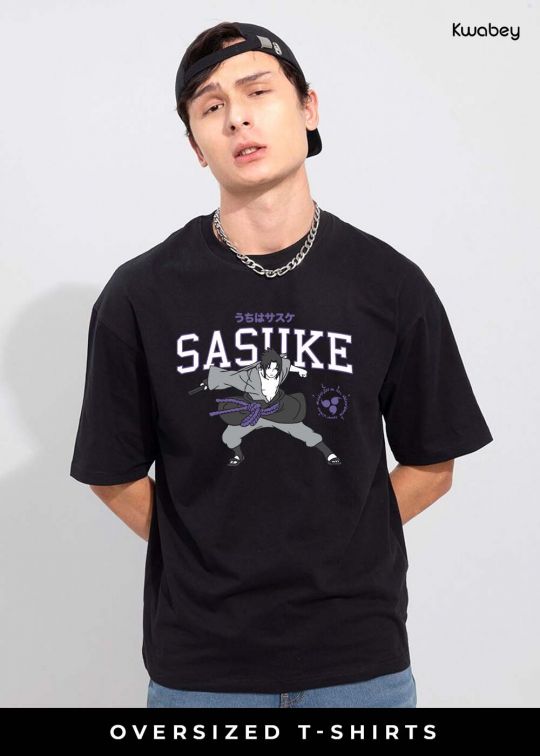 Sasuke Black Oversized T-shirt For Men