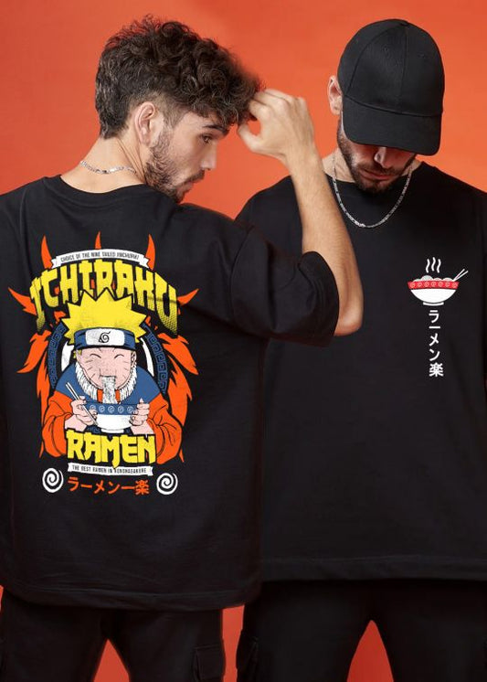 Ichiraku Black Oversized T-shirt For Men