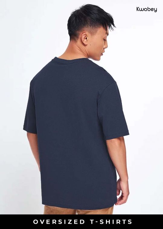 Nasa Rocket Navy Oversized T-Shirt For Men