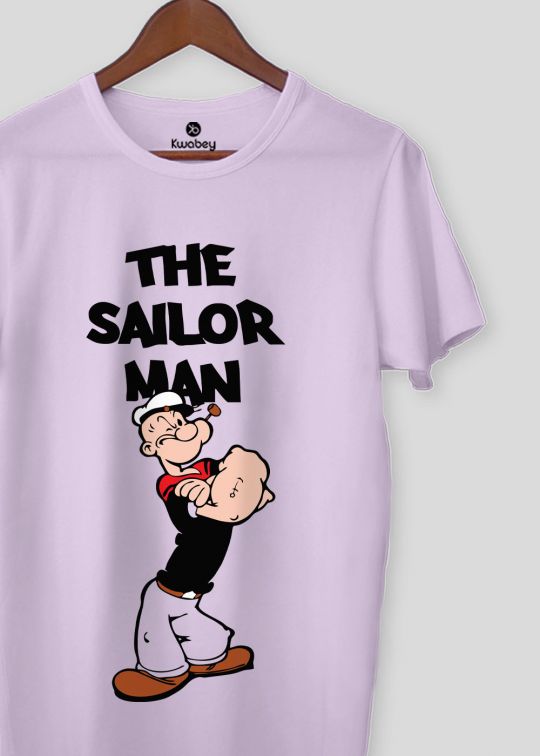 The Sailor Man Lilac Half Sleeve T-Shirt For Men