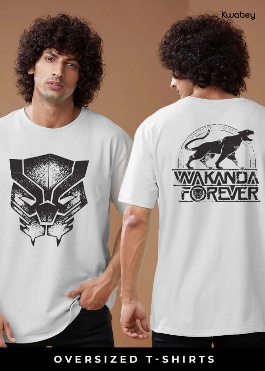 Wakanda Forever White Oversized T-Shirt For Men