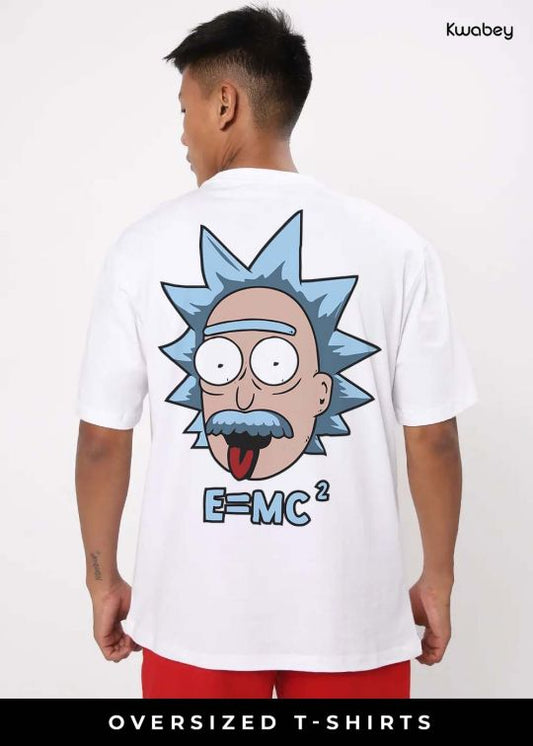 Albert Einstein White Oversized T-Shirt For Men