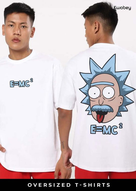 Albert Einstein White Oversized T-Shirt For Men
