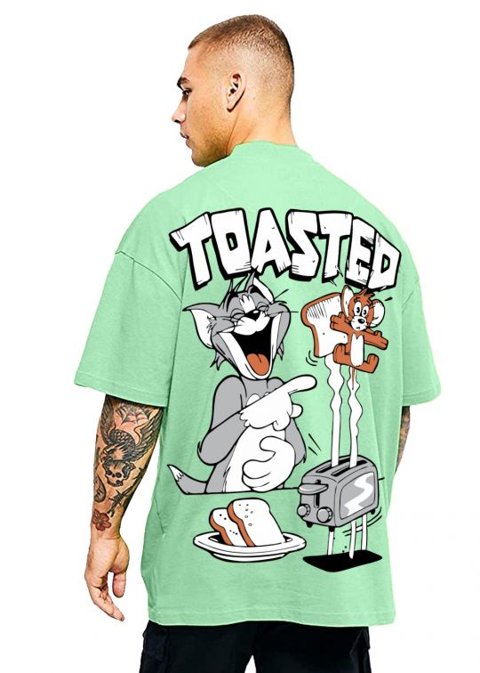 Tom Toasted Mint Green Oversized T-Shirt For Men