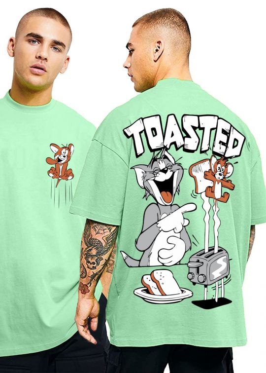 Tom Toasted Mint Green Oversized T-Shirt For Men