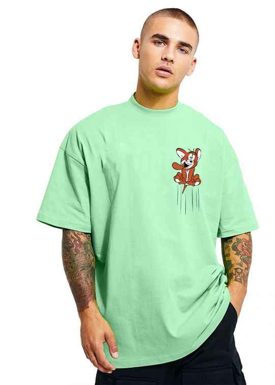 Tom Toasted Mint Green Oversized T-Shirt For Men