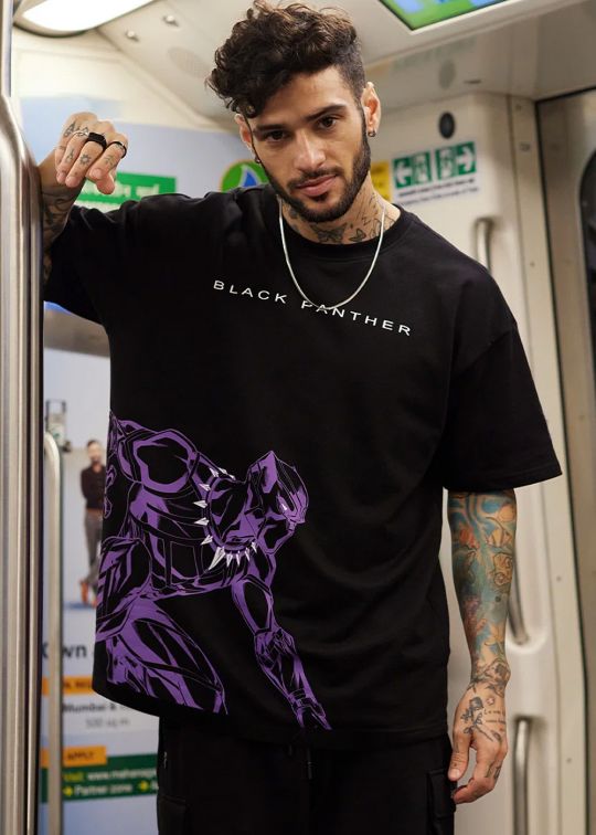 Black Panther Oversized T-shirt For Men