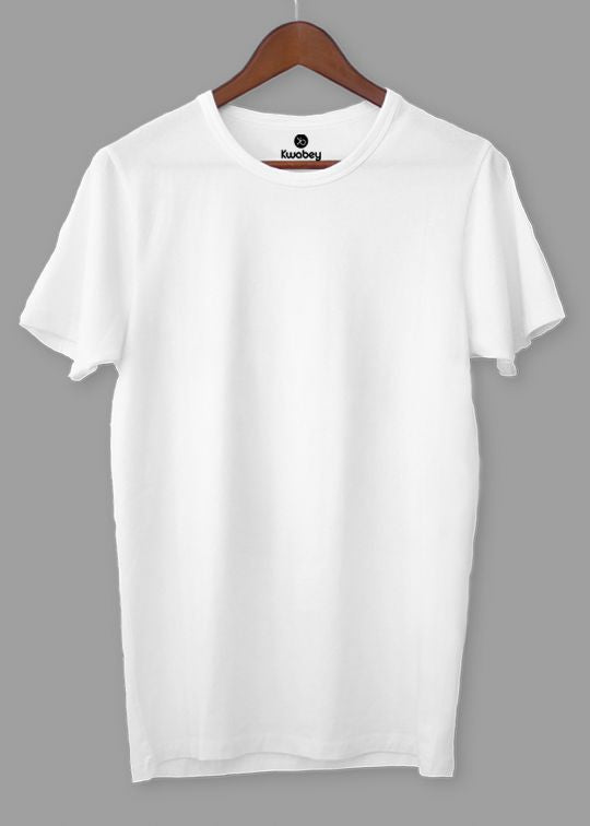 Cherish The Basic White Half Sleeve T-shirt For Men