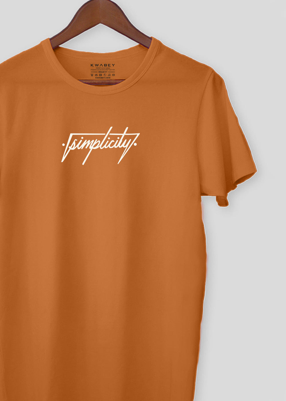 Simplicity Rust Half Sleeve T-shirt For Men