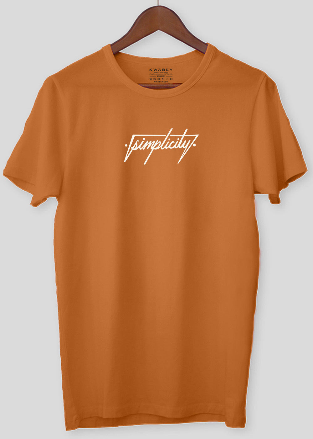 Simplicity Rust Half Sleeve T-shirt For Men