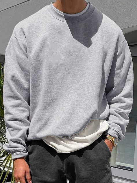 Grey marl Loose Fit Sweatshirt