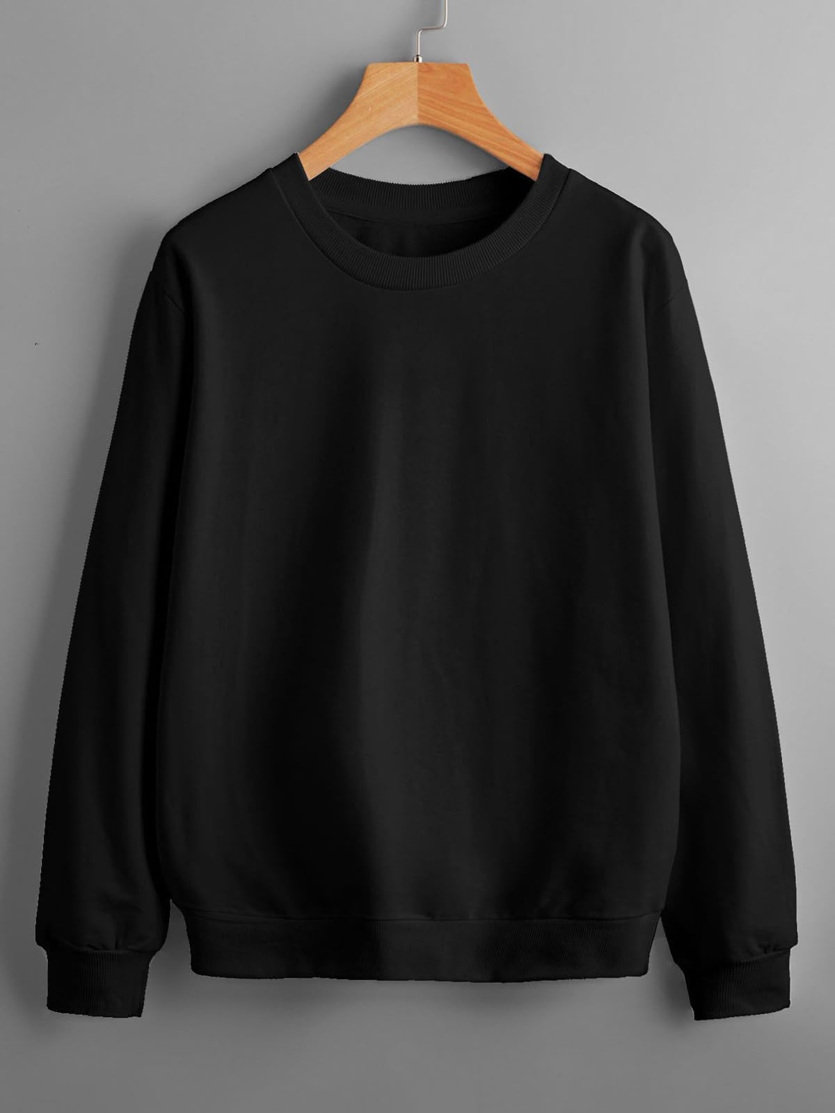 Black Loose Fit Sweatshirt