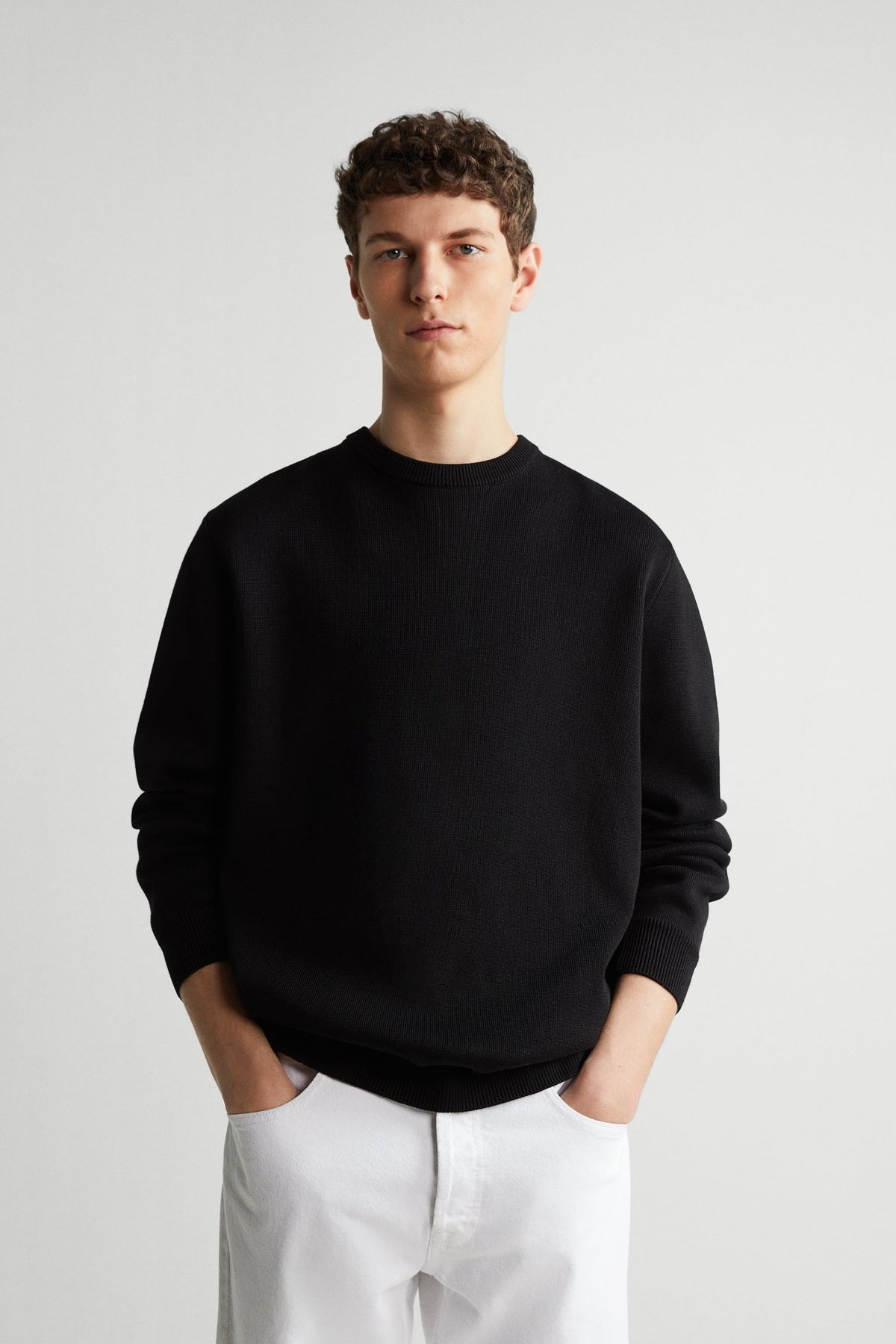 Black Loose Fit Sweatshirt