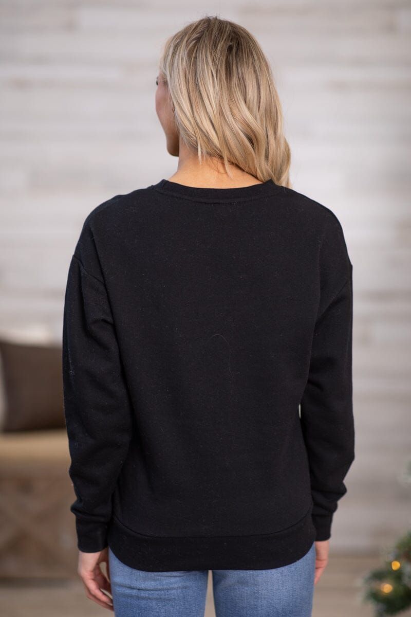 Black Loose Fit Sweatshirt