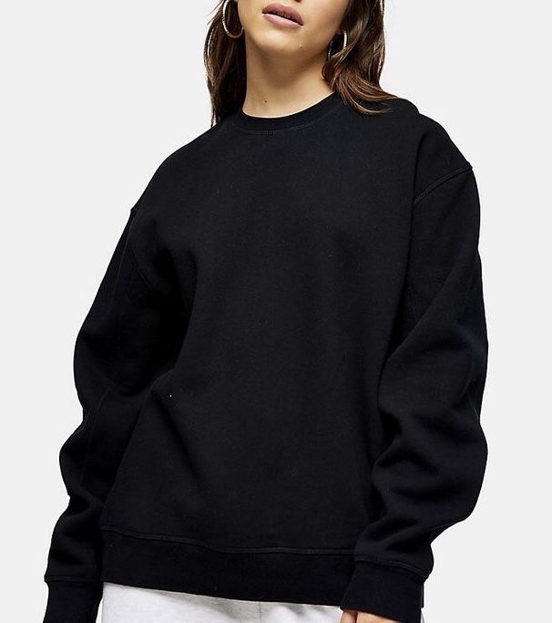 Black Loose Fit Sweatshirt